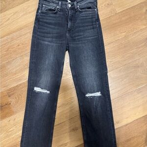 rag & bone Black Straight Leg Jeans